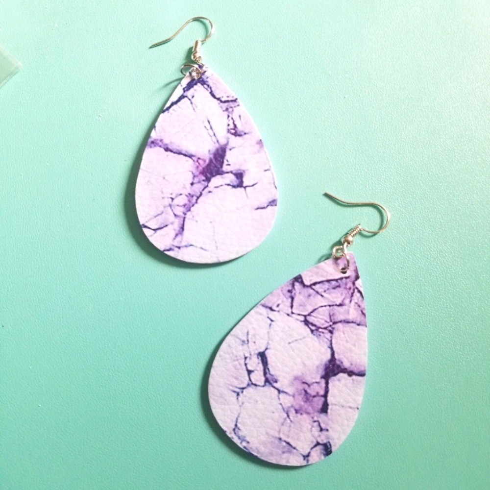 Vintage Marble Drop Earrings